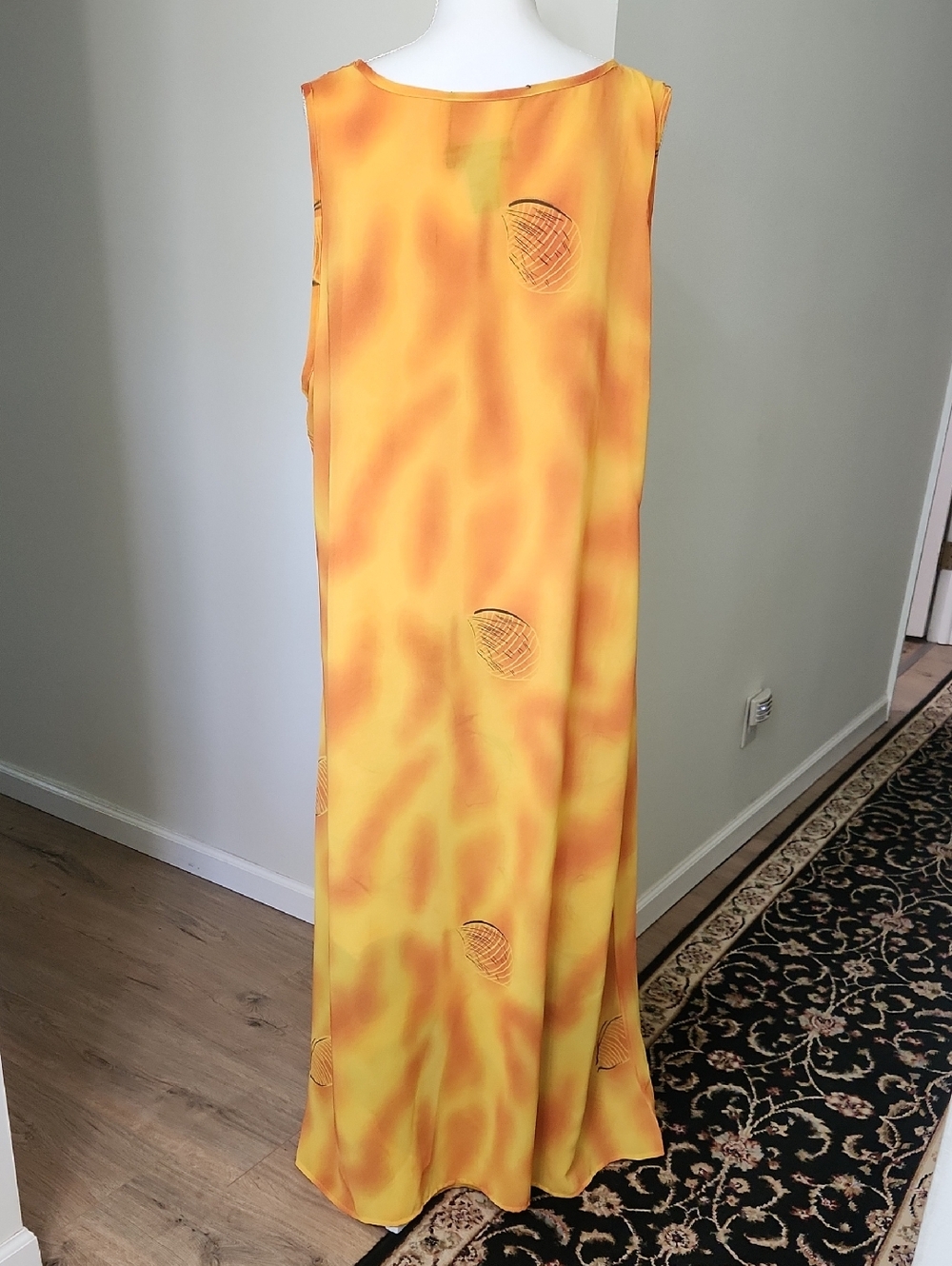 REVERSIBLE Mlle Gabrielle Dress Maxi Watercolor Tropical Boho Chic sz 3X - Picture 12 of 17